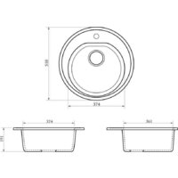 Кухонная мойка Berge BR-5200 (песочный матовый) - Превью изображения №3 — Интернет-магазин Time-Shop