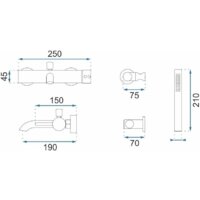 Смеситель Rea Lungo REA-B6635 (золотой) - Превью изображения №2 — Интернет-магазин Time-Shop