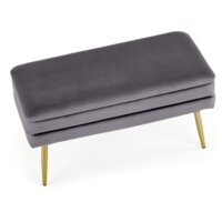 Пуфик Halmar Velva (серый/золотой) - Превью изображения №6 — Интернет-магазин Time-Shop