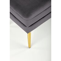 Пуфик Halmar Velva (серый/золотой) - Превью изображения №3 — Интернет-магазин Time-Shop