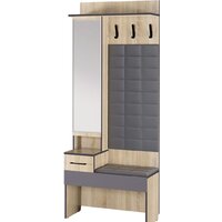 Стенка Аквилон Эльза №1 800 с зеркалом (дуб сонома) - Превью изображения №2 — Интернет-магазин Time-Shop