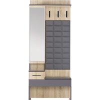 Стенка Аквилон Эльза №1 800 с зеркалом (дуб сонома) - Превью изображения №4 — Интернет-магазин Time-Shop