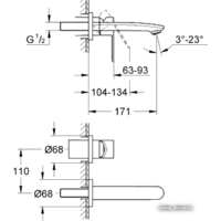 Смеситель без скрытого механизма Grohe Eurostyle Cosmopolitan 19571002 - Превью изображения №2 — Интернет-магазин Time-Shop