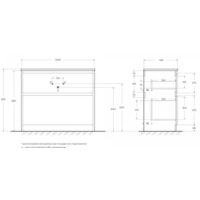  BelBagno Тумба под умывальник KRAFT-1000-2C-PIA-RT - Превью изображения №2 — Интернет-магазин Time-Shop