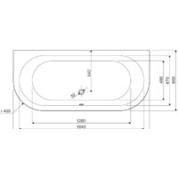 Ванна Cezares Metauro Wall 180x80 - Превью изображения №3 — Интернет-магазин Time-Shop