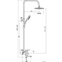 Душевая система  Fmark FM2402 - Превью изображения №2 — Интернет-магазин Time-Shop