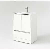  Дабер Тумба под умывальник 017 WeltWasser Deilbach 7517-60 Т17.6W.0.5Ч (белый древесный/ручка черная) - Превью изображения №2 — Интернет-магазин Time-Shop