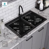 Кухонная мойка Polygran Brig 790 (черный) - Превью изображения №11 — Интернет-магазин Time-Shop