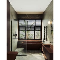 Душевая стенка MaybahGlass 195x79 MGD-726-6у (прозрачное стекло/черный) - Превью изображения №7 — Интернет-магазин Time-Shop