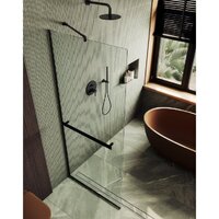 Душевая стенка MaybahGlass 195x79 MGD-726-6у (прозрачное стекло/черный) - Превью изображения №6 — Интернет-магазин Time-Shop