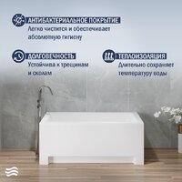 Ванна Lauter Estelle 130 21206030 (с каркасом и сифоном 21Y11021 матовый черный) - Превью изображения №6 — Интернет-магазин Time-Shop