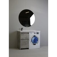  Belux Тумба под умывальник Ока Н 60-02 (31 бетон Чикаго светло-серый) - Превью изображения №2 — Интернет-магазин Time-Shop