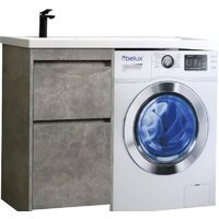 Belux Тумба под умывальник Ока Н 60-02 (31 бетон Чикаго светло-серый)