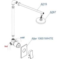Душевая система  Wasserkraft A12667 (белый/хром) - Превью изображения №4 — Интернет-магазин Time-Shop