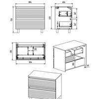  Brevita Тумба под умывальник Dakota 80 DAK-07080-19/02-2Я (черный/темное дерево) - Превью изображения №7 — Интернет-магазин Time-Shop