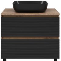  Brevita Тумба под умывальник Dakota 80 DAK-07080-19/02-2Я (черный/темное дерево) - Превью изображения №5 — Интернет-магазин Time-Shop