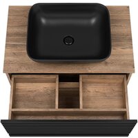  Brevita Тумба под умывальник Dakota 80 DAK-07080-19/02-2Я (черный/темное дерево) - Превью изображения №8 — Интернет-магазин Time-Shop