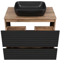  Brevita Тумба под умывальник Dakota 80 DAK-07080-19/02-2Я (черный/темное дерево) - Превью изображения №3 — Интернет-магазин Time-Shop