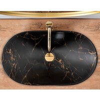 Умывальник Rea Royal 60 (черный мрамор матовый) - Превью изображения №4 — Интернет-магазин Time-Shop