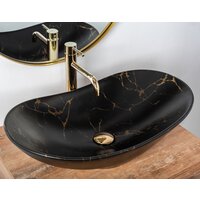 Умывальник Rea Royal 60 (черный мрамор матовый) - Превью изображения №2 — Интернет-магазин Time-Shop