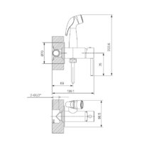 Гигиенический душ Milardo Tidy 001WTR0M08 - Превью изображения №2 — Интернет-магазин Time-Shop