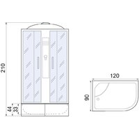 Душевая кабина River Desna 120/90/44 MT L - Превью изображения №12 — Интернет-магазин Time-Shop