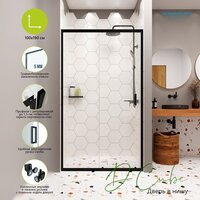 Душевая дверь Domani-Spa DoorCube 100x190 DS04DCb100L0Cl00.Gt-Black - Превью изображения №2 — Интернет-магазин Time-Shop