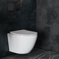 Унитаз подвесной Roxen Antares One Rimless 6 в 1 StounFix Dual Fresh 577729 (кнопка: черный матовый) - Превью изображения №11 — Интернет-магазин Time-Shop