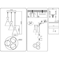 Подвесная люстра Ambrella light Traditional TR3167/3 WH/BK (белый/черный) - Превью изображения №10 — Интернет-магазин Time-Shop