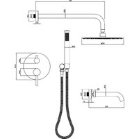 Душевая система  Milacio Ultra 150 MCU.150.MB - Превью изображения №15 — Интернет-магазин Time-Shop
