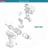 Ударная дрель-шуруповерт Makita DHP453RAJ (с 2-мя АКБ 2 Ач, кейс) - Превью изображения №12 — Интернет-магазин Time-Shop