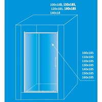 Душевая дверь Водный мир ТА-1 (130x185) - Превью изображения №3 — Интернет-магазин Time-Shop
