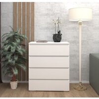 Комод Кортекс-мебель Бари 80 4ш (белый/белый/белый) - Превью изображения №3 — Интернет-магазин Time-Shop