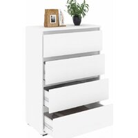 Комод Кортекс-мебель Бари 80 4ш (белый/белый/белый) - Превью изображения №2 — Интернет-магазин Time-Shop