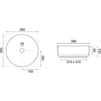 Умывальник Rea Reau6758 - Превью изображения №6 — Интернет-магазин Time-Shop