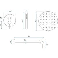 Душевая система  Rea Lungo REA-P8007 (хром) - Превью изображения №10 — Интернет-магазин Time-Shop