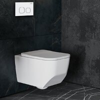 Унитаз подвесной Roxen Boro в комплекте с инсталляцией StounFix Dual Fresh 6 в 1 540025 (кнопка: белый глянец) - Превью изображения №11 — Интернет-магазин Time-Shop