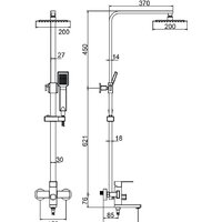 Душевая система  Ledeme L2433B - Превью изображения №4 — Интернет-магазин Time-Shop