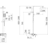 Душевая система  Fashun A52418-8 - Превью изображения №3 — Интернет-магазин Time-Shop