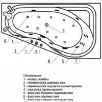 Ванна Aquatek Медея 170x95 (с экраном и каркасом, слив справа) - Превью изображения №6 — Интернет-магазин Time-Shop