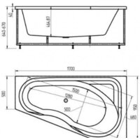 Ванна Aquatek Медея 170x95 (с экраном и каркасом, слив справа) - Превью изображения №5 — Интернет-магазин Time-Shop