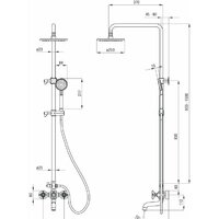 Душевая система  Deante Temisto NAC N1QT - Превью изображения №2 — Интернет-магазин Time-Shop