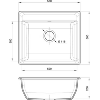 Кухонная мойка GranFest GF-V-580 (черный) - Превью изображения №4 — Интернет-магазин Time-Shop