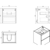  BelBagno Тумба под умывальник Pietra Mini-500-2C-SO-PT (stone) - Превью изображения №2 — Интернет-магазин Time-Shop