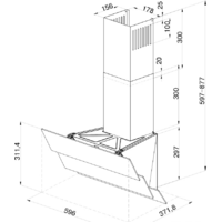 Кухонная вытяжка Krona Aurora 600 S (белый) - Превью изображения №2 — Интернет-магазин Time-Shop