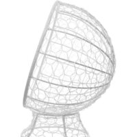 Кресло M-Group Кокос на подставке 11590109 (белый ротанг/серая подушка) - Превью изображения №13 — Интернет-магазин Time-Shop