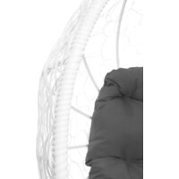 Кресло M-Group Кокос на подставке 11590109 (белый ротанг/серая подушка) - Превью изображения №7 — Интернет-магазин Time-Shop