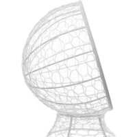 Кресло M-Group Кокос на подставке 11590109 (белый ротанг/серая подушка) - Превью изображения №11 — Интернет-магазин Time-Shop