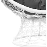 Кресло M-Group Кокос на подставке 11590109 (белый ротанг/серая подушка) - Превью изображения №10 — Интернет-магазин Time-Shop