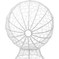 Кресло M-Group Кокос на подставке 11590109 (белый ротанг/серая подушка) - Превью изображения №12 — Интернет-магазин Time-Shop